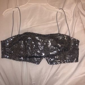 Sequin cropped top